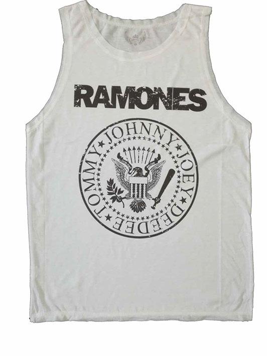 Espectáculo Escuela primaria obra maestra Ramones 3 blanca | Camisetas tirantes freak para hombre - Freakland Store
