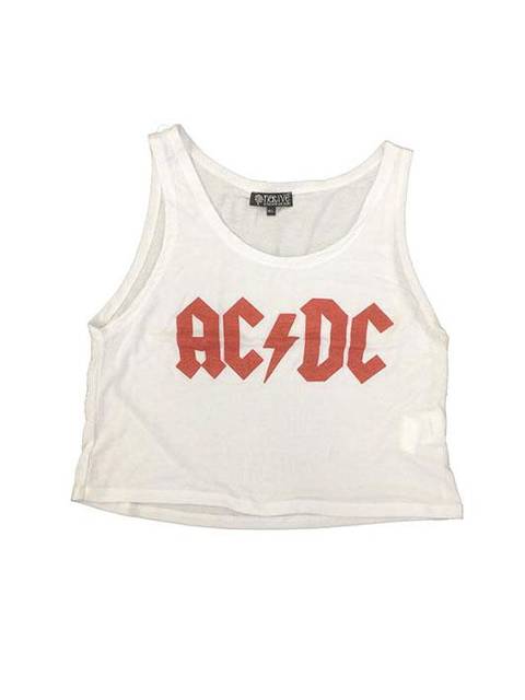 Ac Dc logo blanca