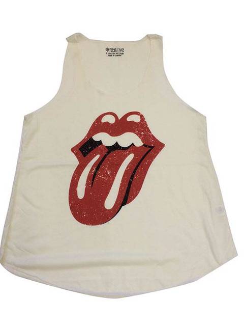 Rolling Stones lengua beige