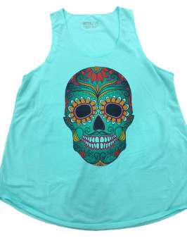 Calavera mexicana turquesa